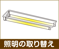 照明の取り替え